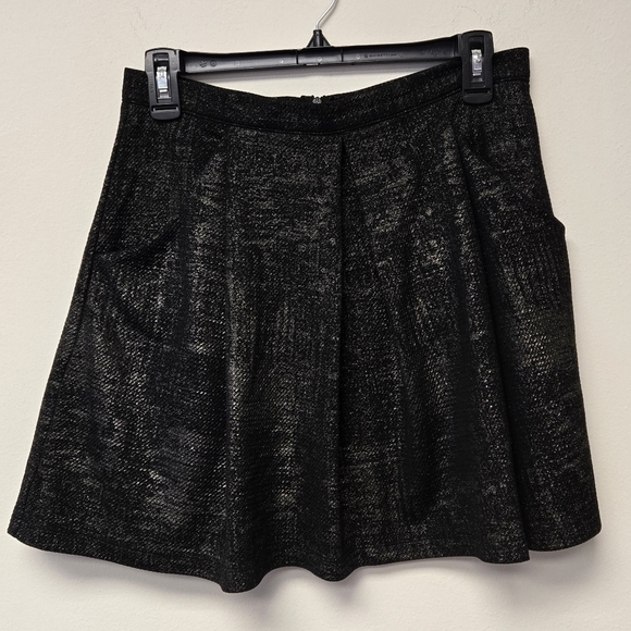 Dresses & Skirts - Soprano Pleated Mini Skirt Black With gold M